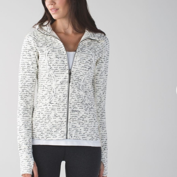 lululemon athletica Jackets & Blazers - Lululemon Scuba Hoodie II Manifesto Script Ghost Black / Ghost